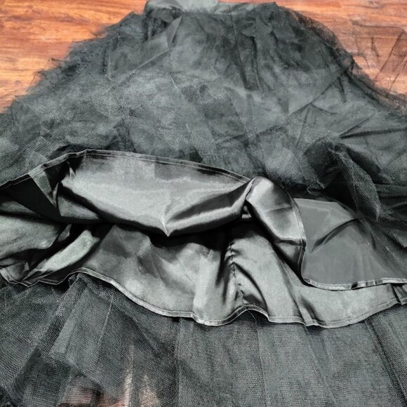 Aqua x Wicked NWT Whimsygoth Steampunk Witchy Y2K Lace Maxi Skirt Black Size M/L - Picture 9 of 14